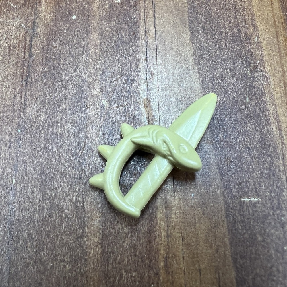 Vintage Street Sharks Replacement Weapon Accessory Shark Tooth Dagger Tan 1990s